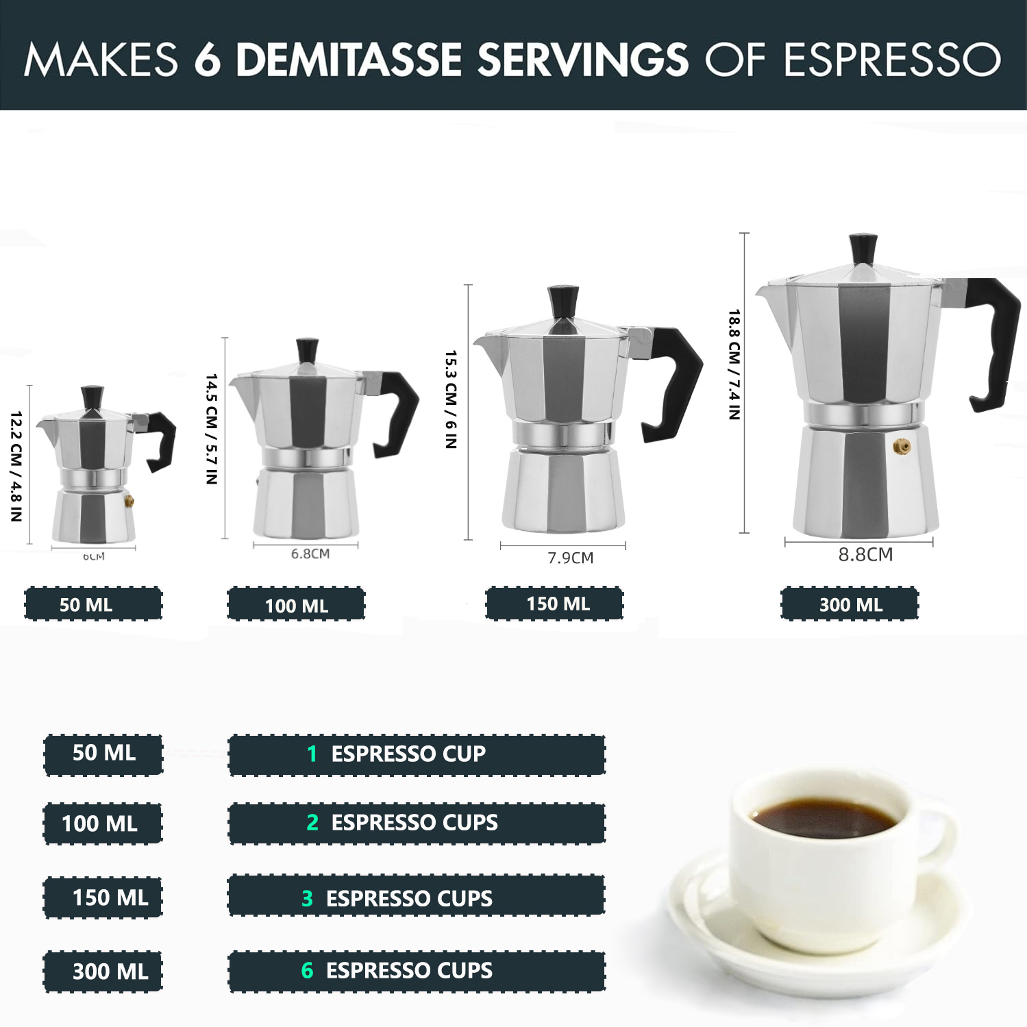 Klasik Alüminyum Moka Pot 50-3 - Coffee Equipment Brands incelemesi ve fiyatı