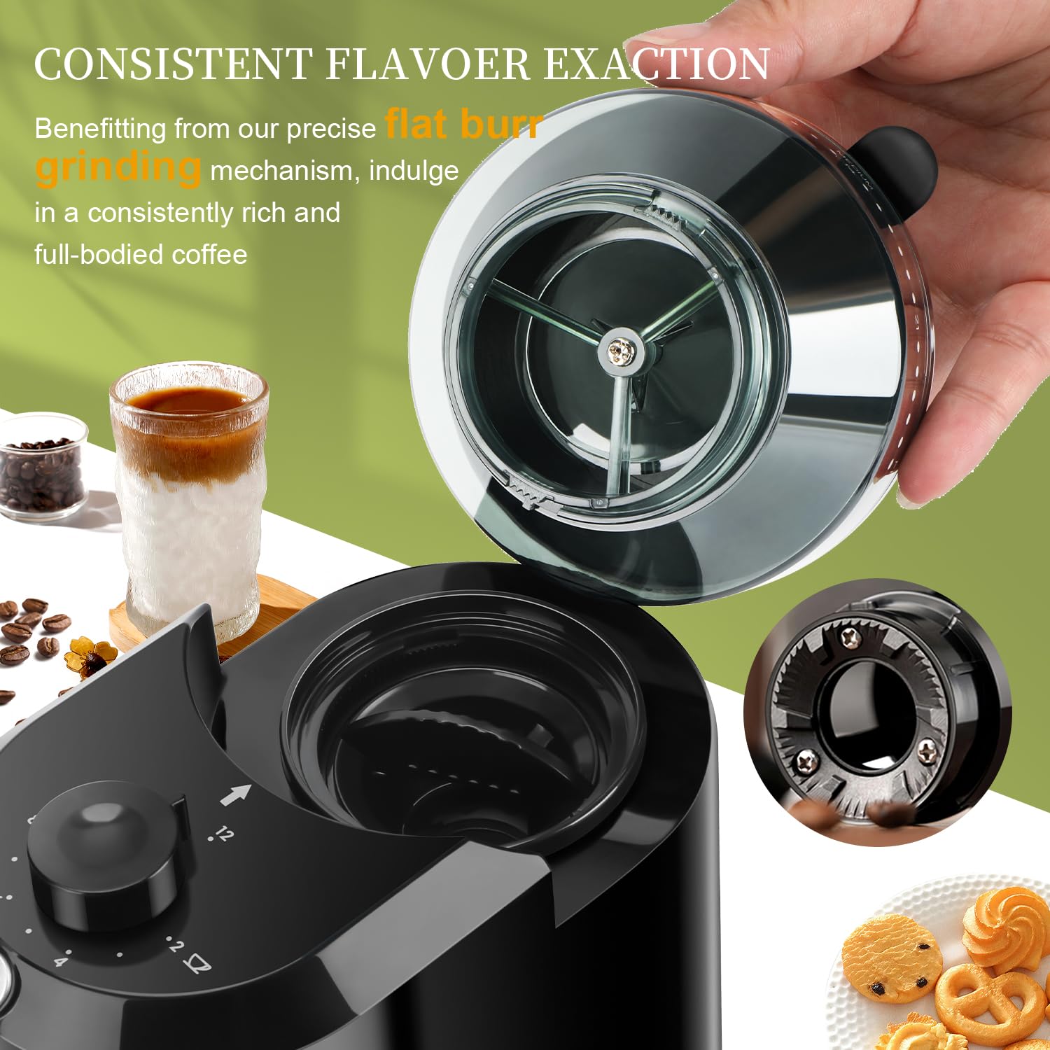 Wancle Otomatik Çapak Değirmen - Coffee Grinder Burr Flat incelemesi ve fiyatı
